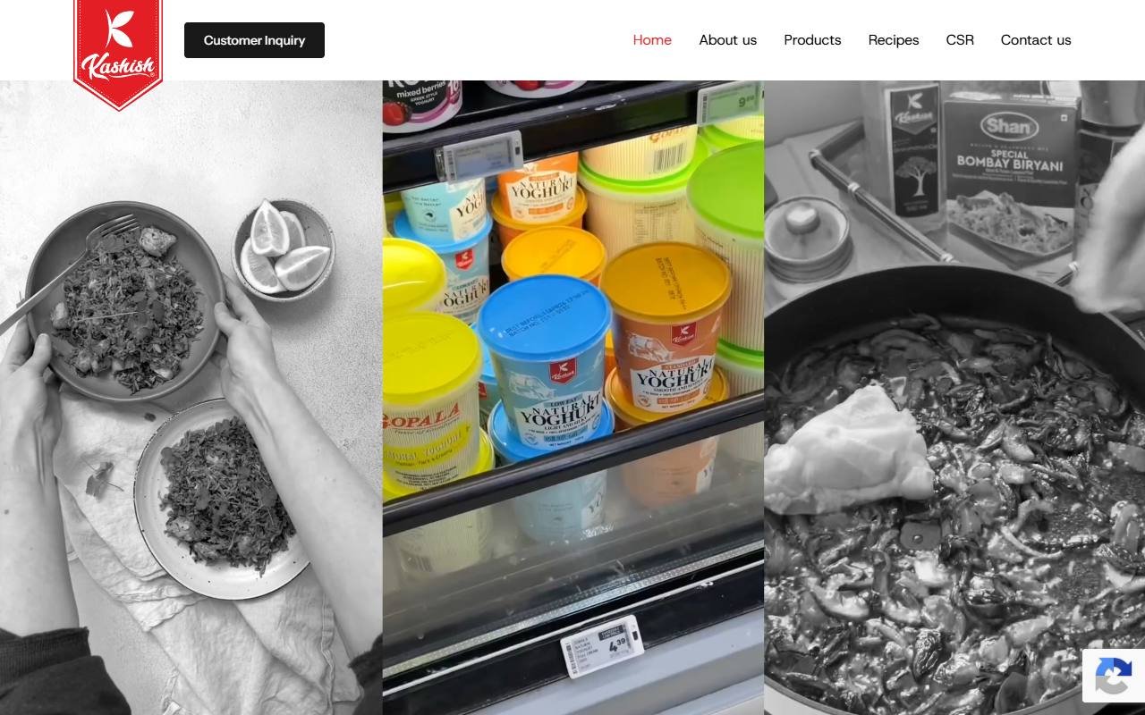 Kashish Foods NZ website by Techavinya