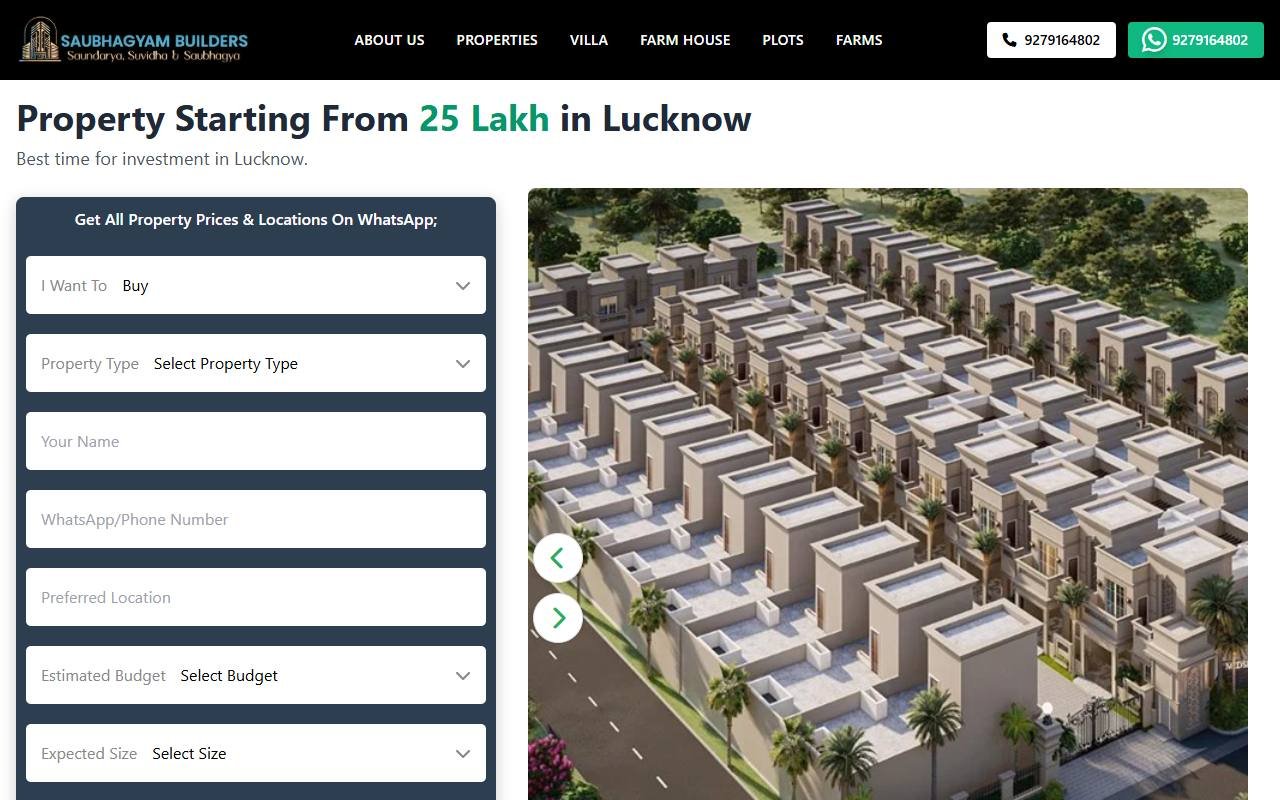Saubhagyam Builders website by Techavinya